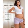 imageINNERSY Womens Maternity Underwear Cotton Under the Bump Pregnancy Postpartum Boyshorts Panties 4PackLavender