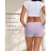 imageINNERSY Womens Maternity Underwear Cotton Under the Bump Pregnancy Postpartum Boyshorts Panties 4PackLavender
