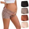 imageINNERSY Womens Maternity Underwear Cotton Under the Bump Pregnancy Postpartum Boyshorts Panties 4PackMaillard