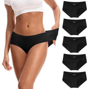 imageINNERSY Womens Soft amp Thin No Show Modal Underwear Quick Dry Panties for Summer 5PackBlack