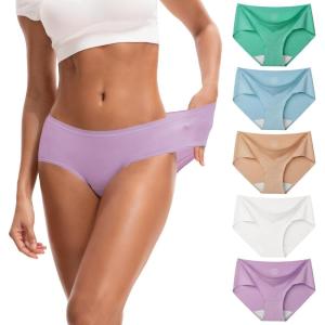 imageINNERSY Womens Soft amp Thin No Show Modal Underwear Quick Dry Panties for Summer 5PackMint Sky