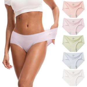imageINNERSY Womens Soft amp Thin No Show Modal Underwear Quick Dry Panties for Summer 5PackPastel Dream