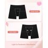imageINNERSY Girls Period Boyshorts Underwear for Teen Aged 816 Cotton Panties 4PackSolid Black
