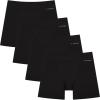 imageINNERSY Girls Period Boyshorts Underwear for Teen Aged 816 Cotton Panties 4PackSolid Black